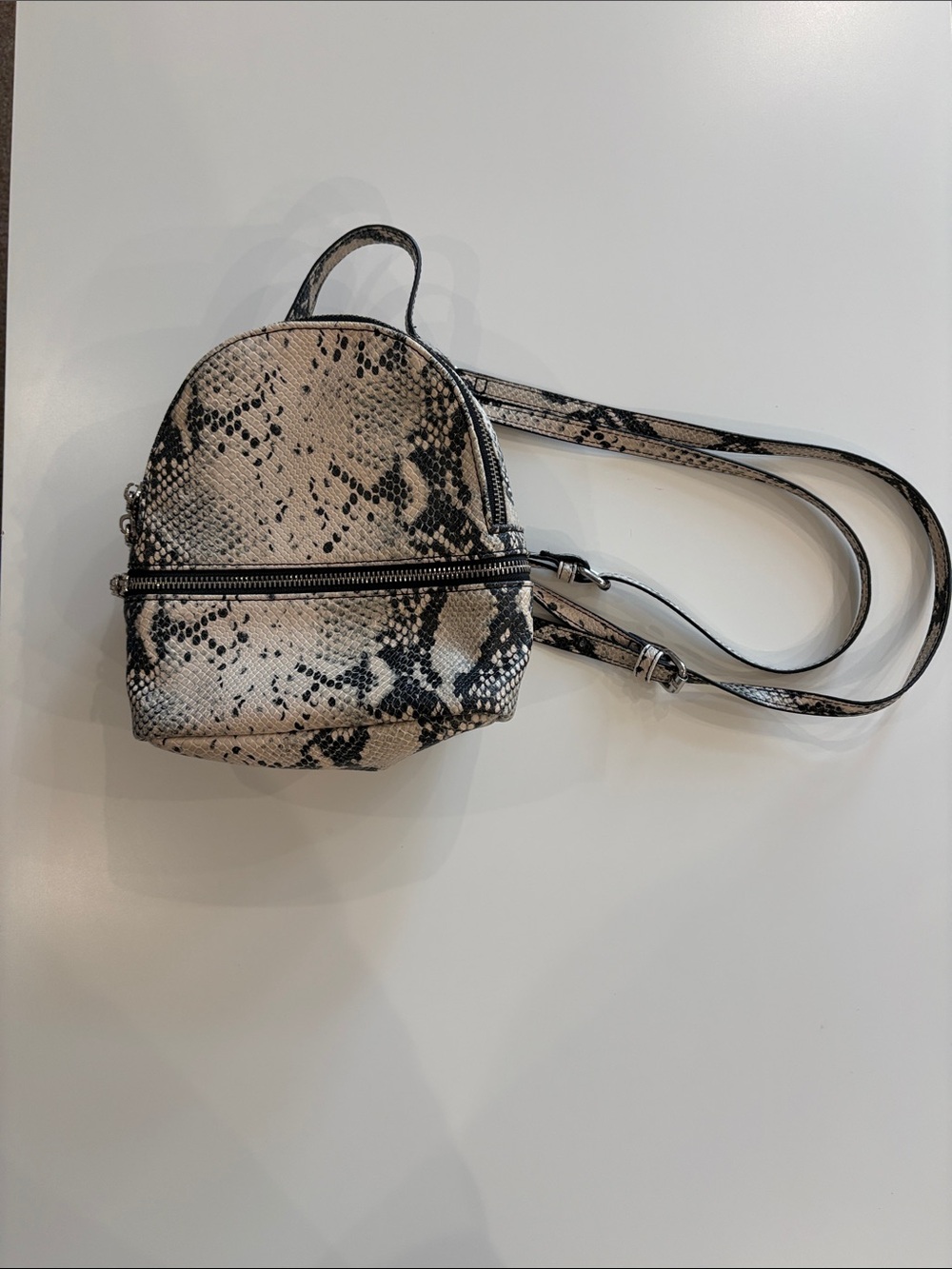 Snake-Print Mini Steve Madden Backpack